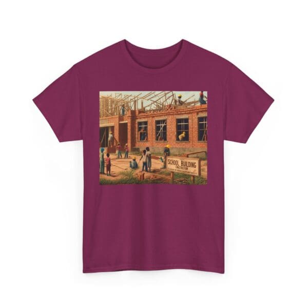 Artistic Unisex Heavy Cotton Tee - Vintage Scene Print - Image 124