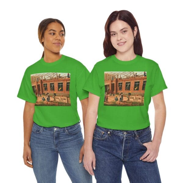 Artistic Unisex Heavy Cotton Tee - Vintage Scene Print - Image 73