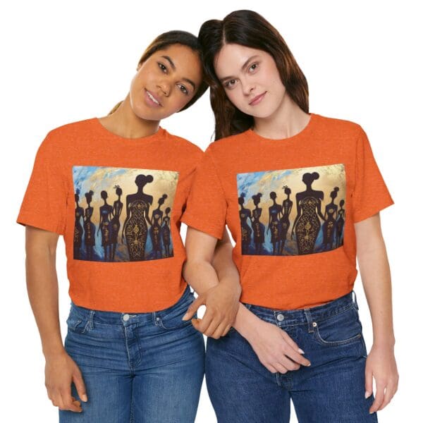 Artistic Unisex Jersey Tee - Colorful Silhouette Design - Image 8