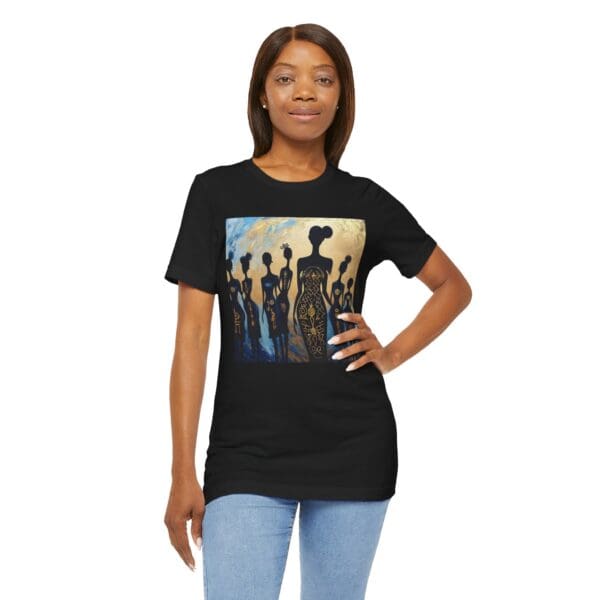 Artistic Unisex Jersey Tee - Colorful Silhouette Design - Image 27