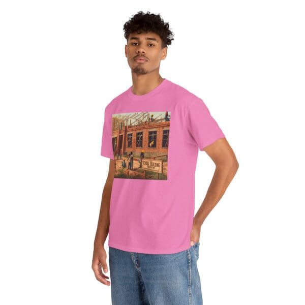 Artistic Unisex Heavy Cotton Tee - Vintage Scene Print - Image 117