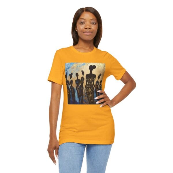 Artistic Unisex Jersey Tee - Colorful Silhouette Design - Image 47