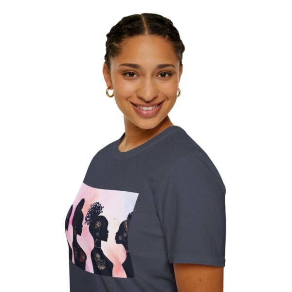 Empowerment Silhouette Unisex Softstyle T-Shirt - Image 76