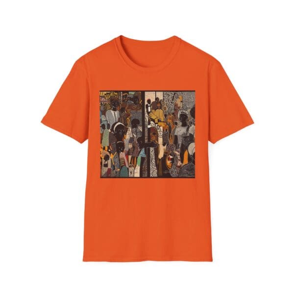 Artistic Unisex Softstyle T-Shirt - Vibrant Community Design - Image 15