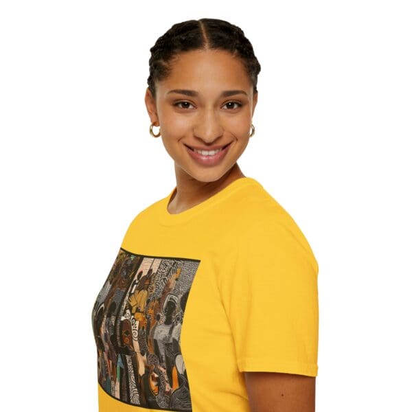Artistic Unisex Softstyle T-Shirt - Vibrant Community Design - Image 35