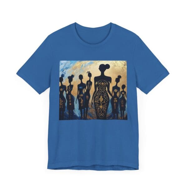 Artistic Unisex Jersey Tee - Colorful Silhouette Design - Image 87