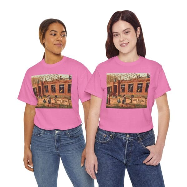 Artistic Unisex Heavy Cotton Tee - Vintage Scene Print - Image 120