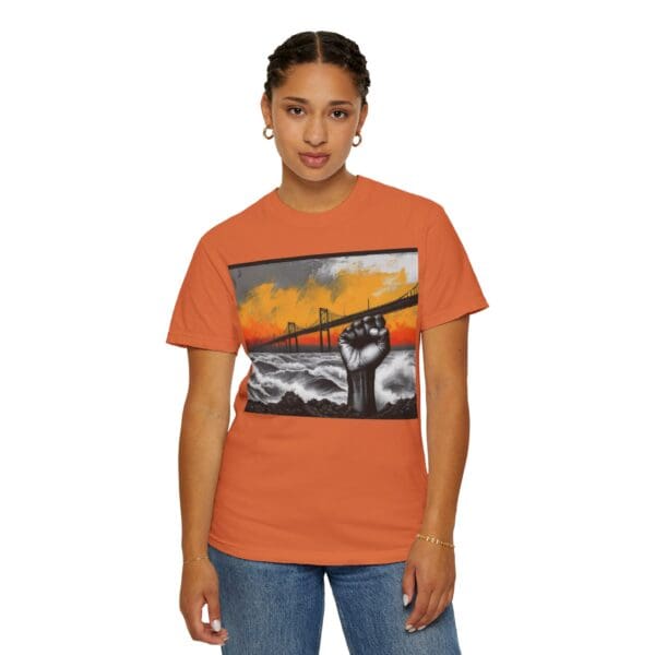 Empowerment Garment-Dyed Unisex T-Shirt - Bold Fist Design - Image 41