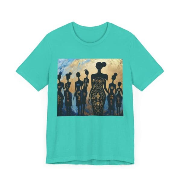 Artistic Unisex Jersey Tee - Colorful Silhouette Design - Image 54
