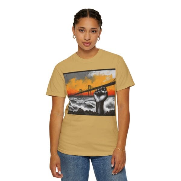 Empowerment Garment-Dyed Unisex T-Shirt - Bold Fist Design - Image 31