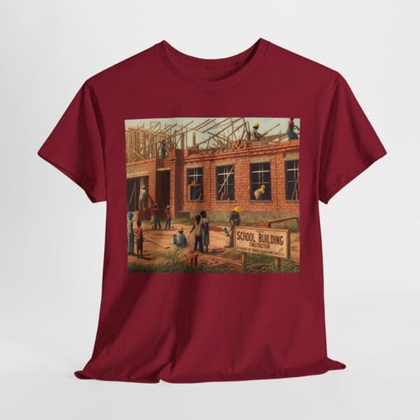 Artistic Unisex Heavy Cotton Tee - Vintage Scene Print - Image 139