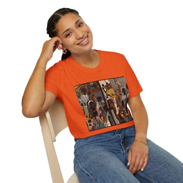 Artistic Unisex Softstyle T-Shirt - Vibrant Community Design - Image 20