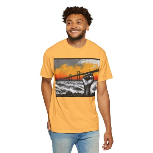 Empowerment Garment-Dyed Unisex T-Shirt - Bold Fist Design - Image 25