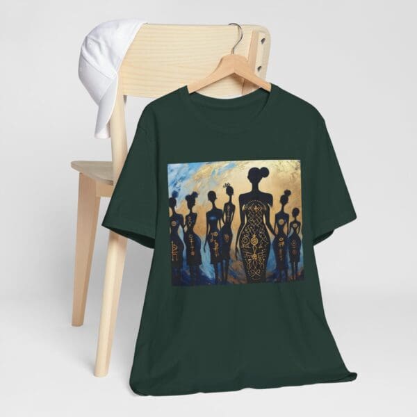 Artistic Unisex Jersey Tee - Colorful Silhouette Design - Image 68