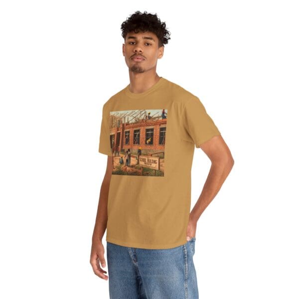 Artistic Unisex Heavy Cotton Tee - Vintage Scene Print - Image 40