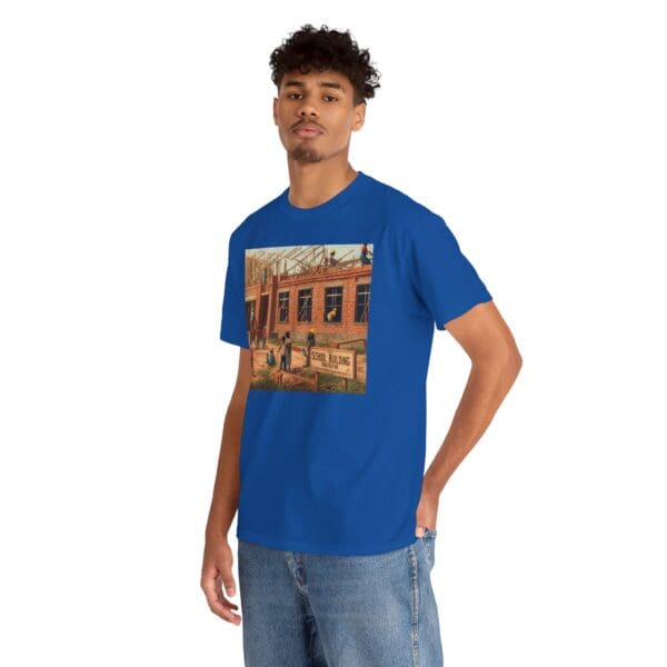 Artistic Unisex Heavy Cotton Tee - Vintage Scene Print - Image 105