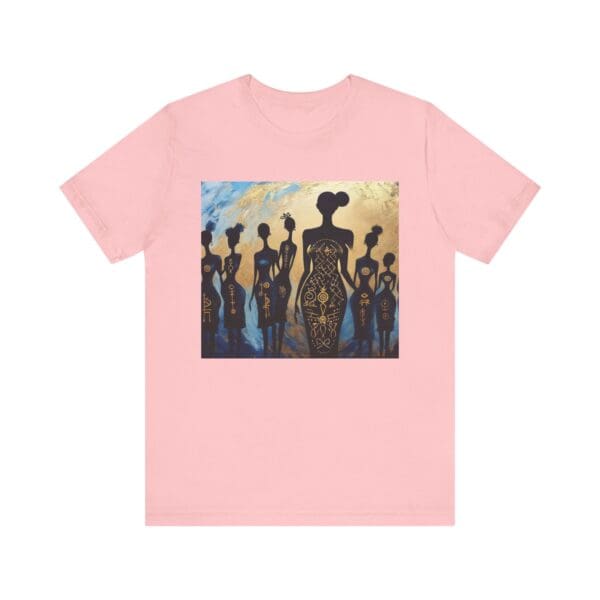 Artistic Unisex Jersey Tee - Colorful Silhouette Design - Image 107