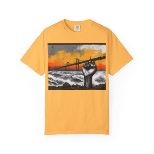 Empowerment Garment-Dyed Unisex T-Shirt - Bold Fist Design - Image 19
