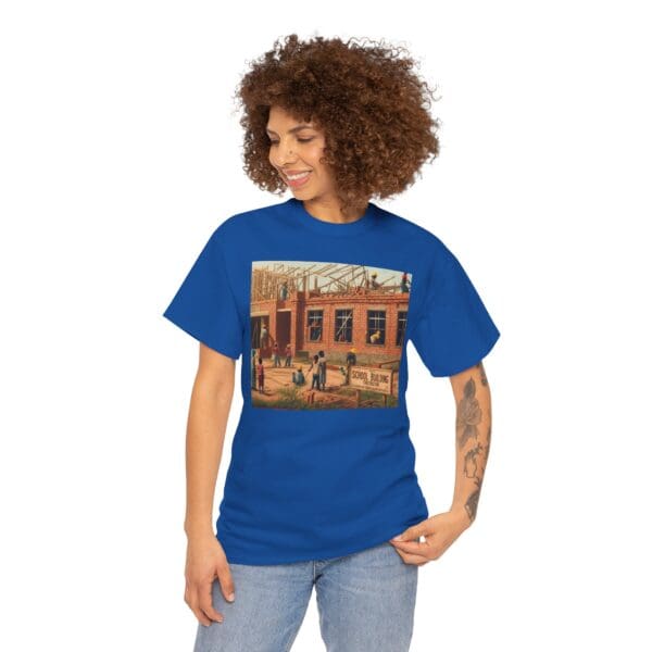 Artistic Unisex Heavy Cotton Tee - Vintage Scene Print - Image 104