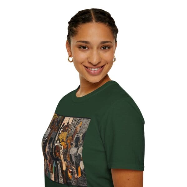 Artistic Unisex Softstyle T-Shirt - Vibrant Community Design - Image 51