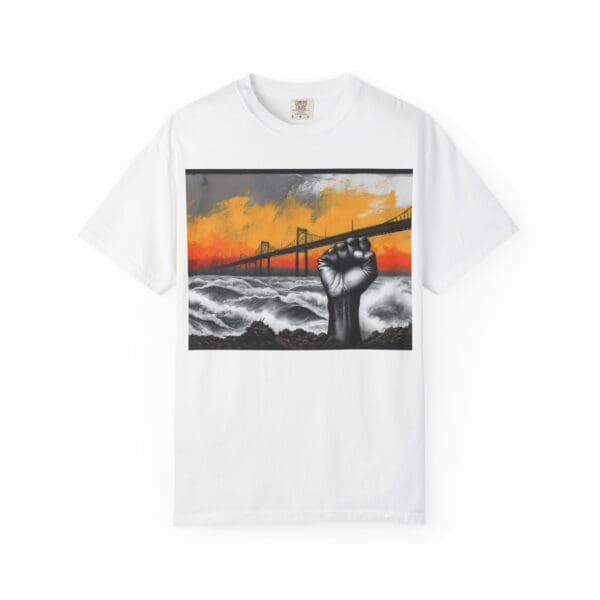 Empowerment Garment-Dyed Unisex T-Shirt - Bold Fist Design