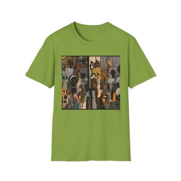 Artistic Unisex Softstyle T-Shirt - Vibrant Community Design - Image 39