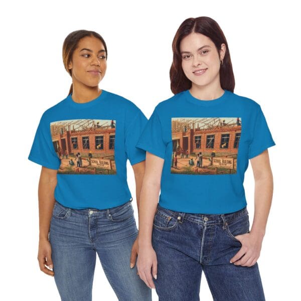 Artistic Unisex Heavy Cotton Tee - Vintage Scene Print - Image 96