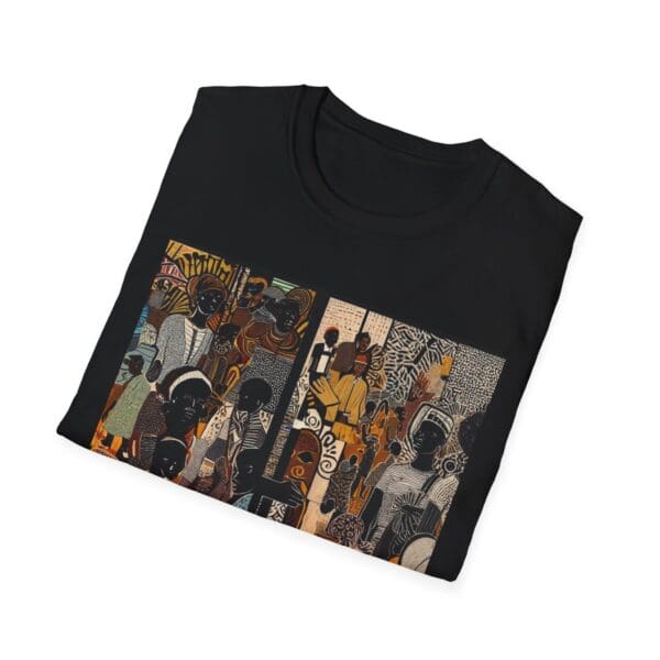 Artistic Unisex Softstyle T-Shirt - Vibrant Community Design - Image 10