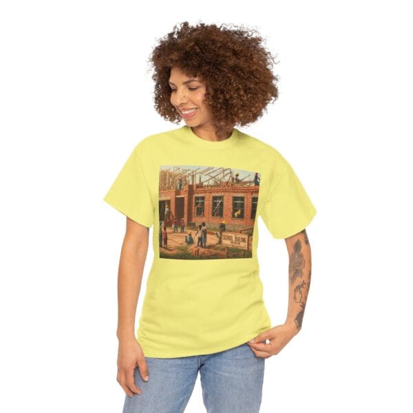 Artistic Unisex Heavy Cotton Tee - Vintage Scene Print - Image 60