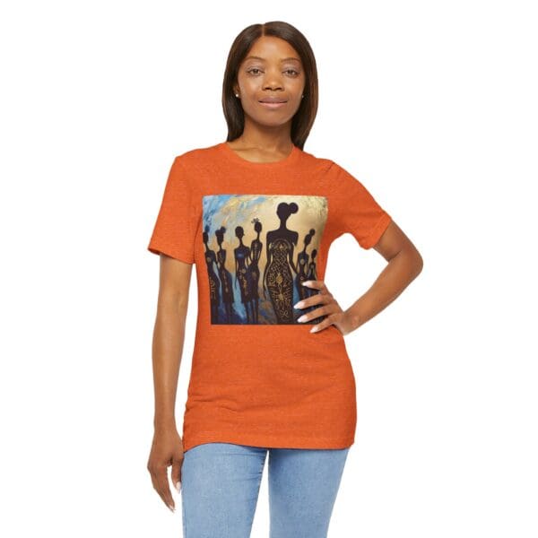 Artistic Unisex Jersey Tee - Colorful Silhouette Design - Image 6