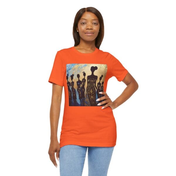 Artistic Unisex Jersey Tee - Colorful Silhouette Design - Image 15