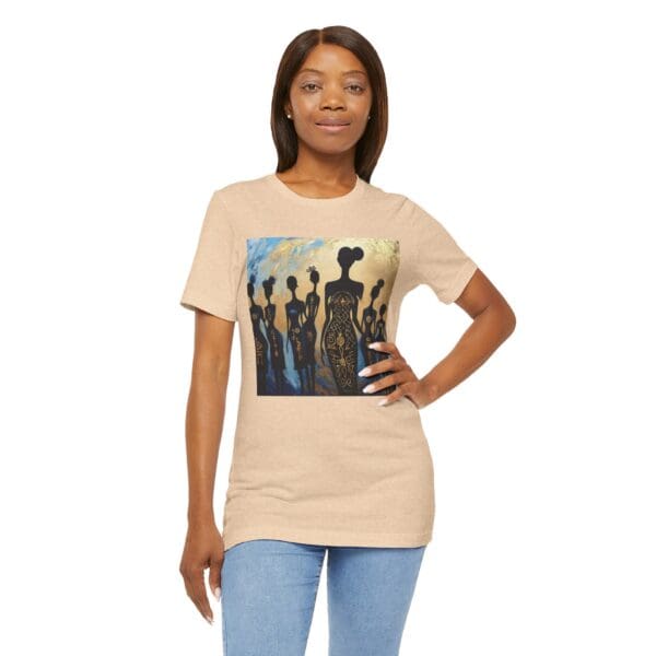 Artistic Unisex Jersey Tee - Colorful Silhouette Design - Image 38