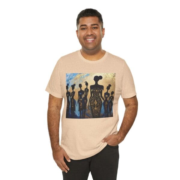 Artistic Unisex Jersey Tee - Colorful Silhouette Design - Image 36