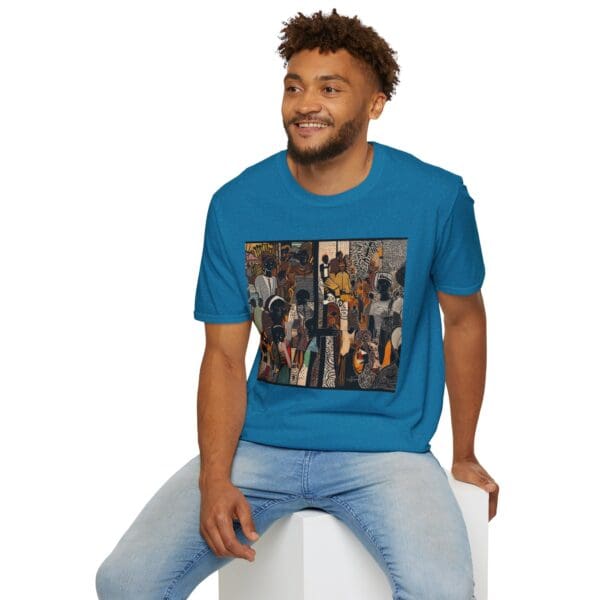 Artistic Unisex Softstyle T-Shirt - Vibrant Community Design - Image 78