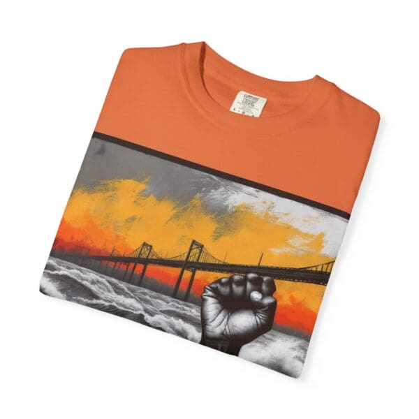 Empowerment Garment-Dyed Unisex T-Shirt - Bold Fist Design - Image 40