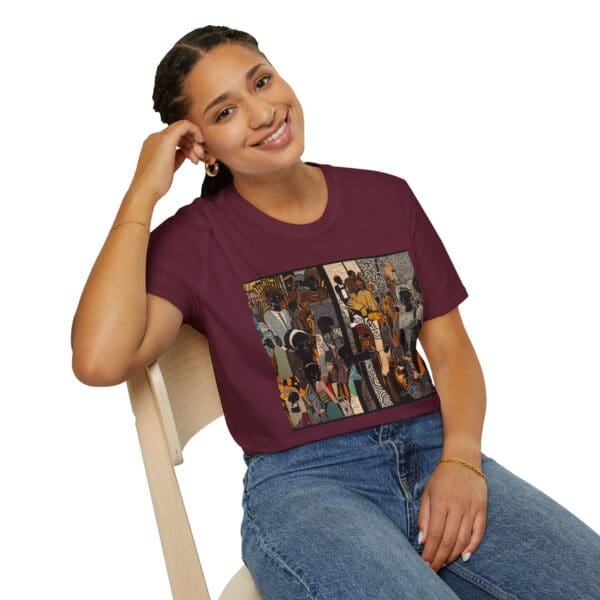 Artistic Unisex Softstyle T-Shirt - Vibrant Community Design - Image 28
