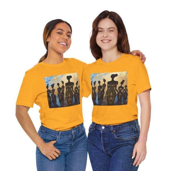 Artistic Unisex Jersey Tee - Colorful Silhouette Design - Image 51