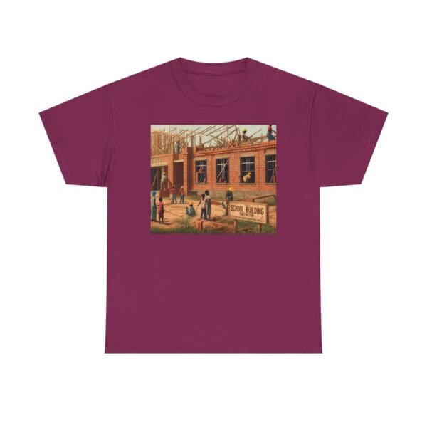 Artistic Unisex Heavy Cotton Tee - Vintage Scene Print - Image 122