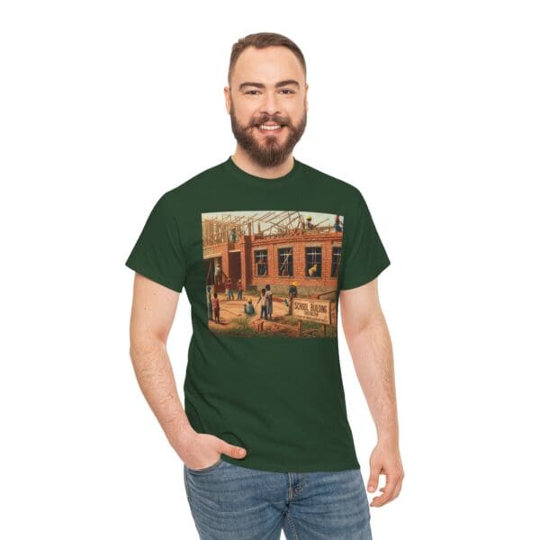Artistic Unisex Heavy Cotton Tee - Vintage Scene Print - Image 81