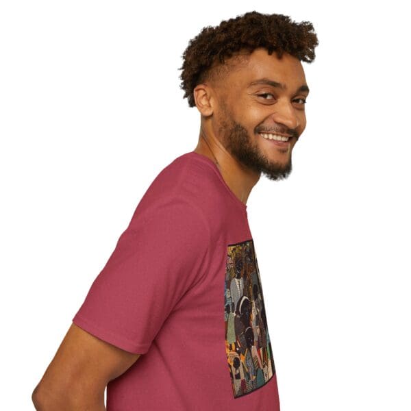 Artistic Unisex Softstyle T-Shirt - Vibrant Community Design - Image 117