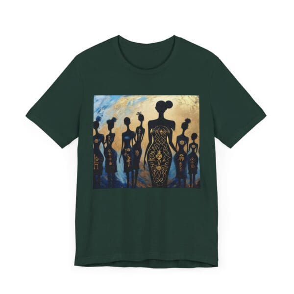 Artistic Unisex Jersey Tee - Colorful Silhouette Design - Image 65