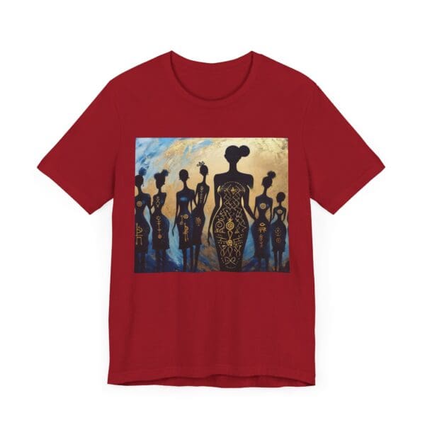 Artistic Unisex Jersey Tee - Colorful Silhouette Design - Image 129