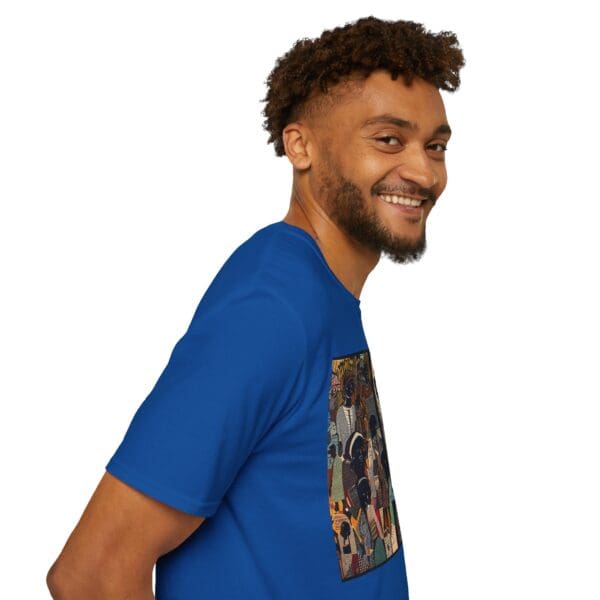 Artistic Unisex Softstyle T-Shirt - Vibrant Community Design - Image 85