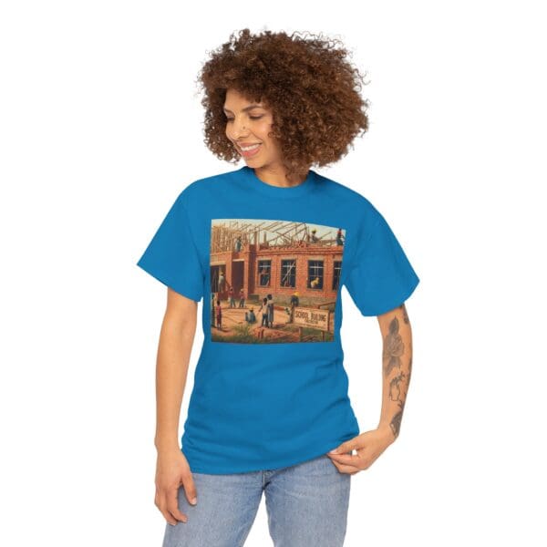Artistic Unisex Heavy Cotton Tee - Vintage Scene Print - Image 93