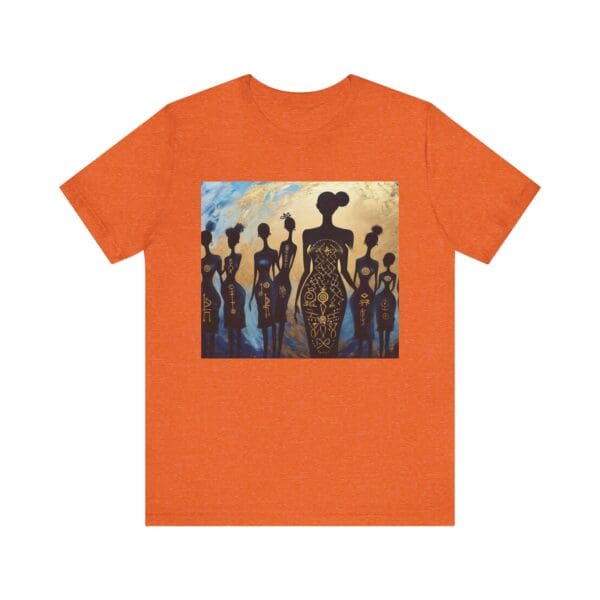 Artistic Unisex Jersey Tee - Colorful Silhouette Design