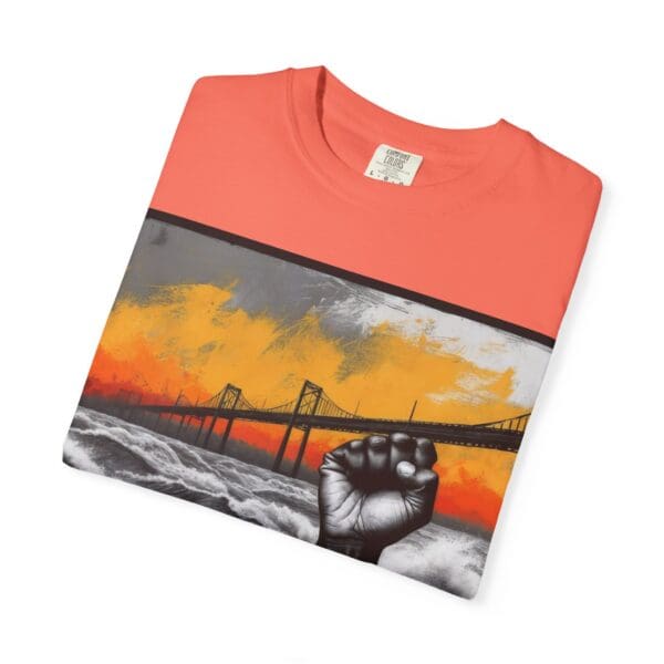 Empowerment Garment-Dyed Unisex T-Shirt - Bold Fist Design - Image 12