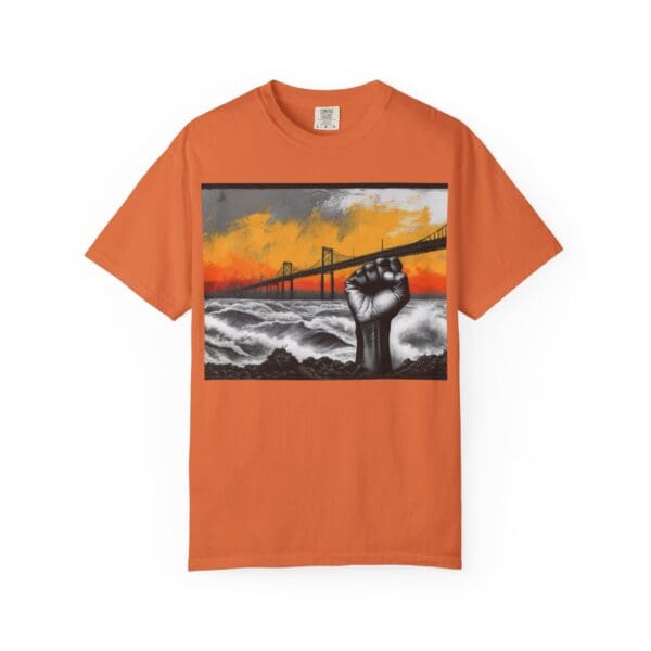 Empowerment Garment-Dyed Unisex T-Shirt - Bold Fist Design - Image 38