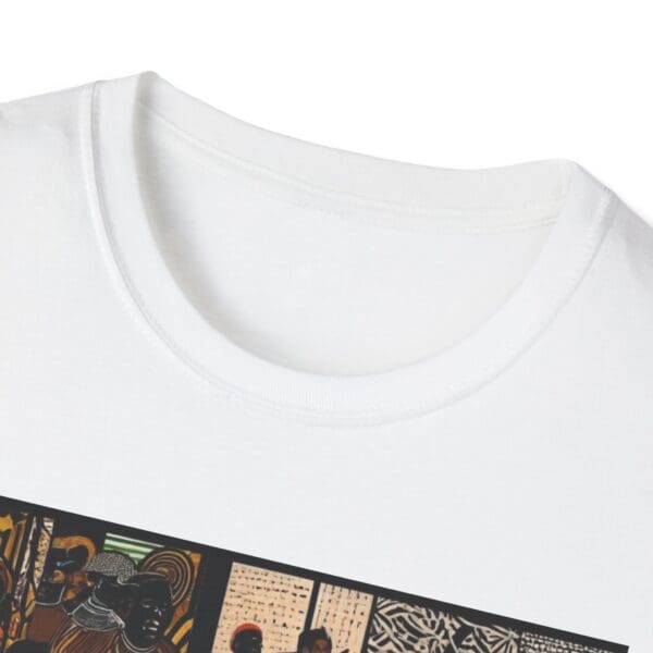 Artistic Unisex Softstyle T-Shirt - Vibrant Community Design - Image 3