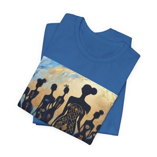 Artistic Unisex Jersey Tee - Colorful Silhouette Design - Image 89