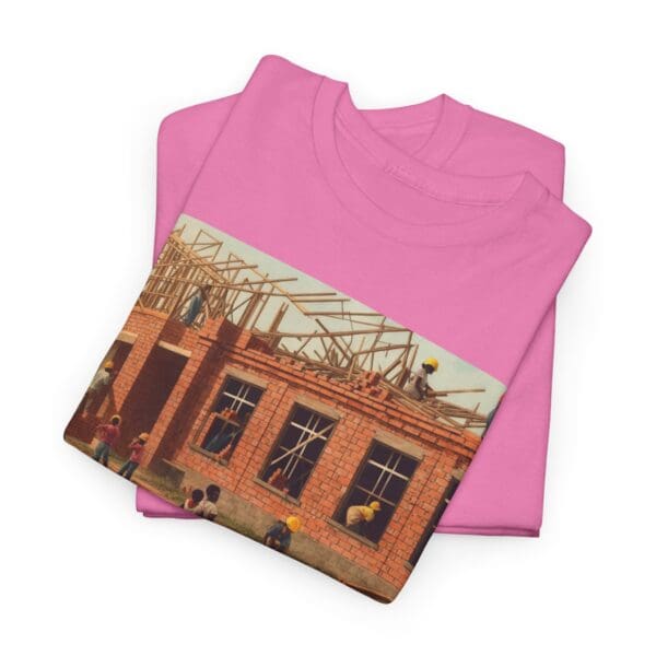 Artistic Unisex Heavy Cotton Tee - Vintage Scene Print - Image 114
